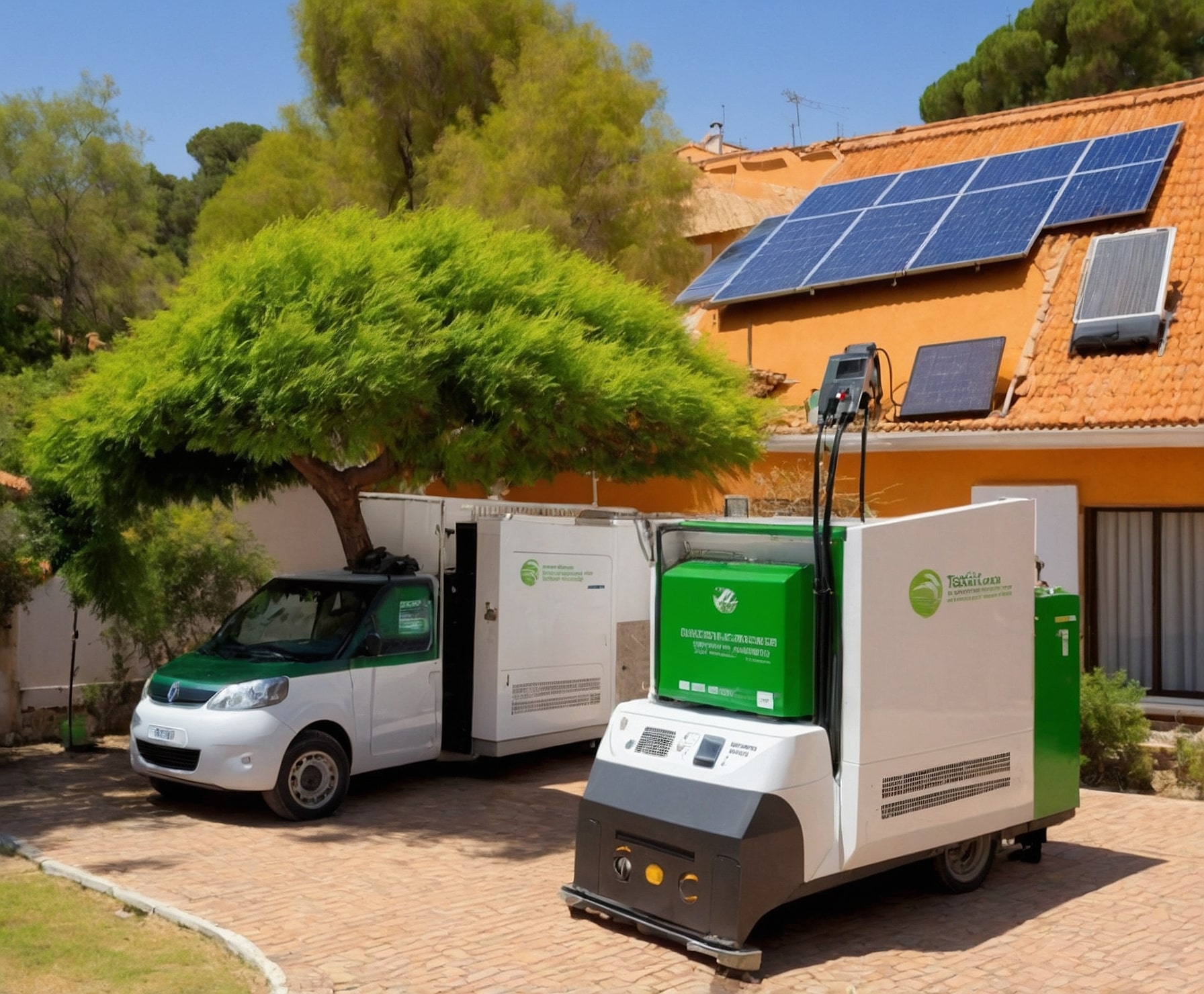 Sistema solar instalado en comunidad local.